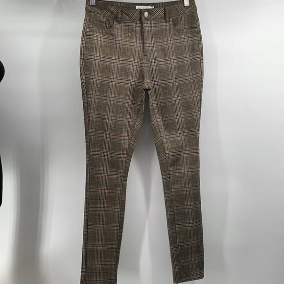 Avec les filles fall plaid trouser pants neutral Color’s fall vibe sz xs - Picture 6 of 10